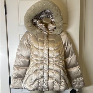 Jones of New York Puffer with faux fur hood